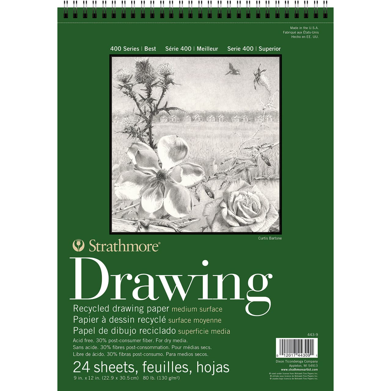 Strathmore® 400 Series Recycled Drawing Paper Pad
